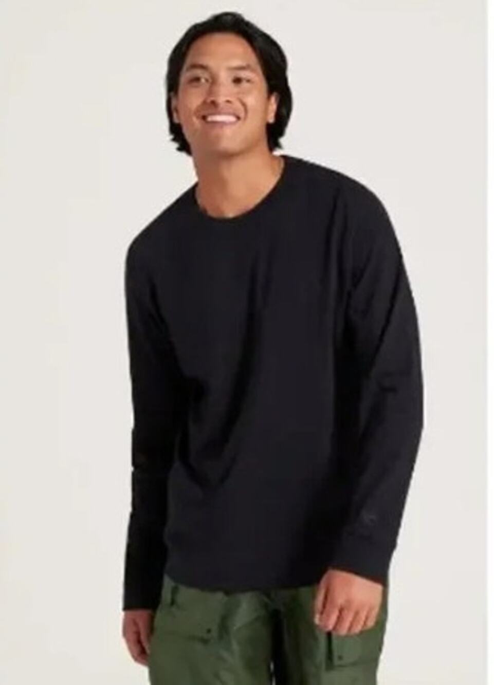 Allbirds NWT Men's Natural Black Organic Cotton Long Sleeve T-Shirt Size S